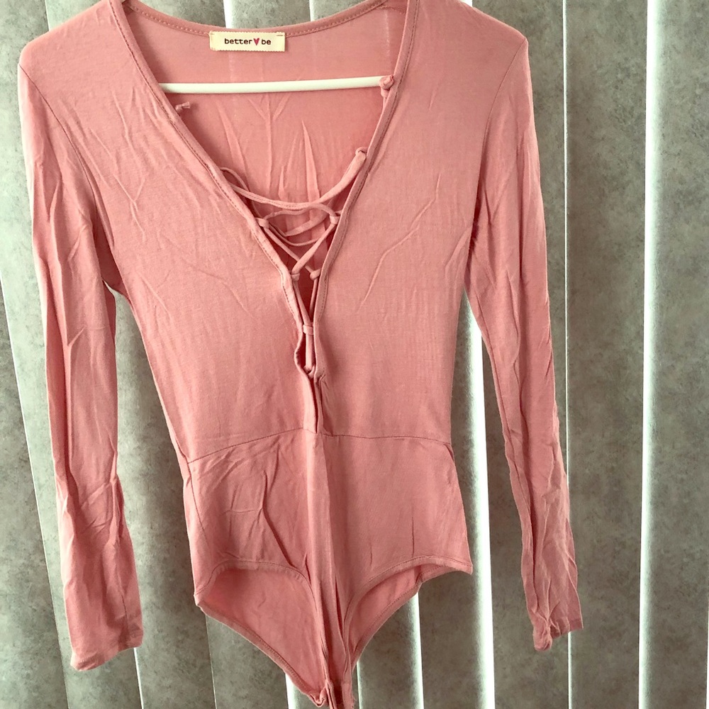 Lace up body suit